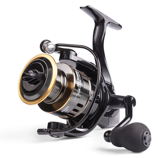 Black Stainless-Steel Durable Spinning Reel